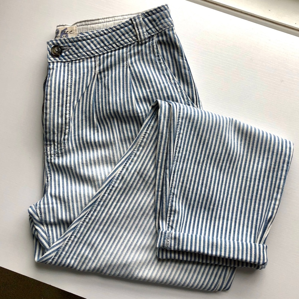 We The Free Blue Striped Pants